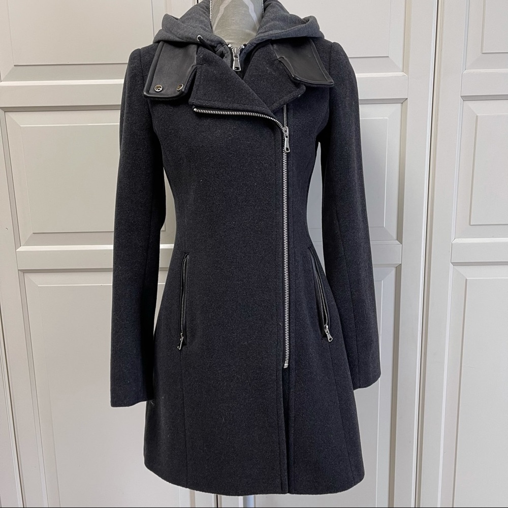 Danier Wool Coat with detachable hoodie
